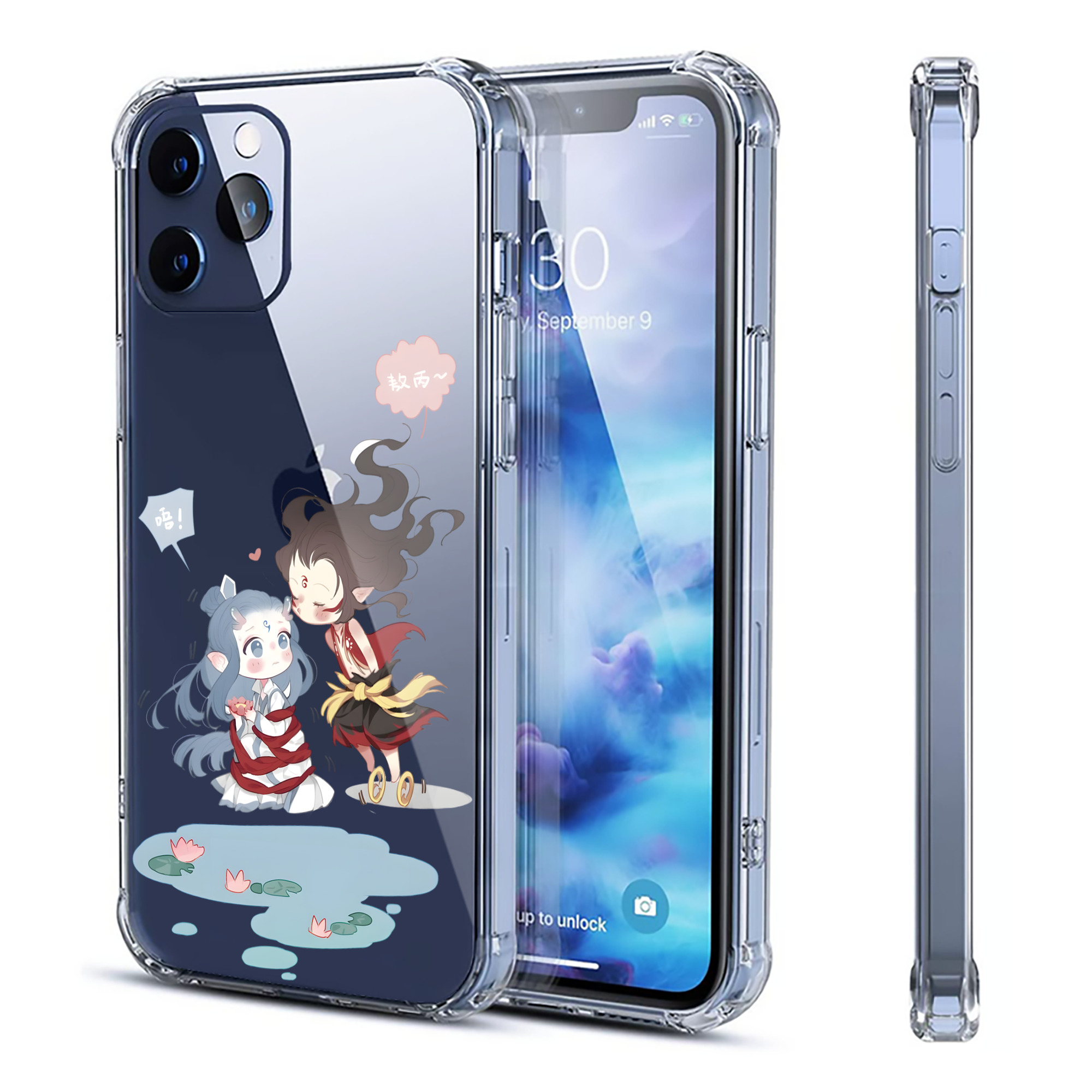 （画像用） Ne Zha 2 ナタ 魔童の大暴れ 【iPhone 12シリーズ対応】透明スマホケース（クリアソフトケース）